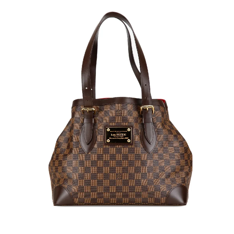 Brown Louis Vuitton Damier Ebene Hampstead MM Tote Bag