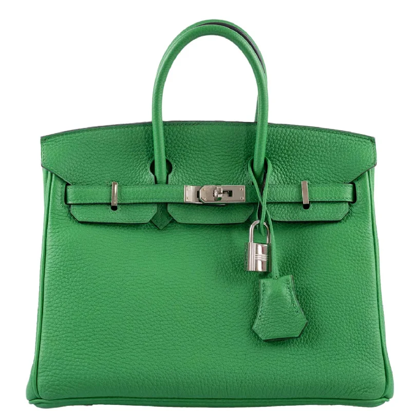 Hermès Birkin 25 Bambou (Bamboo) Green Togo with Palladium Hardware