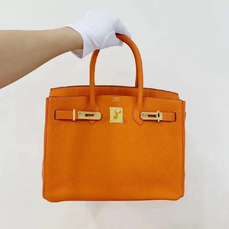 Hermès Birkin 30 Orange Togo with Gold Hardware - 2012, P Square