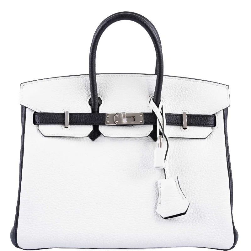 Hermès HSS Birkin 25 Black and White Togo with Palladium Hardware - 2018, C