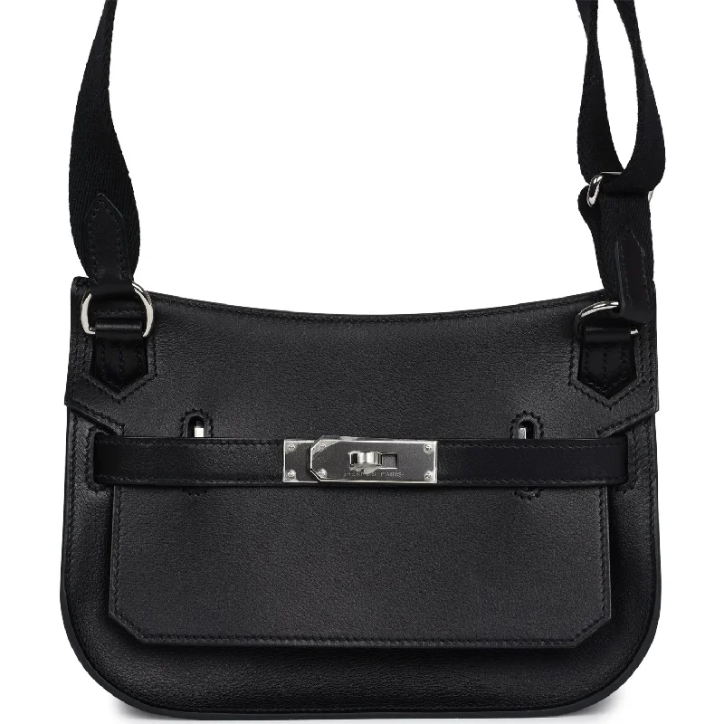 Breathable Hermes Gym Bags for Fitness EnthusiastsHermes Jypsiere Mini Black Evercolor Palladium Hardware